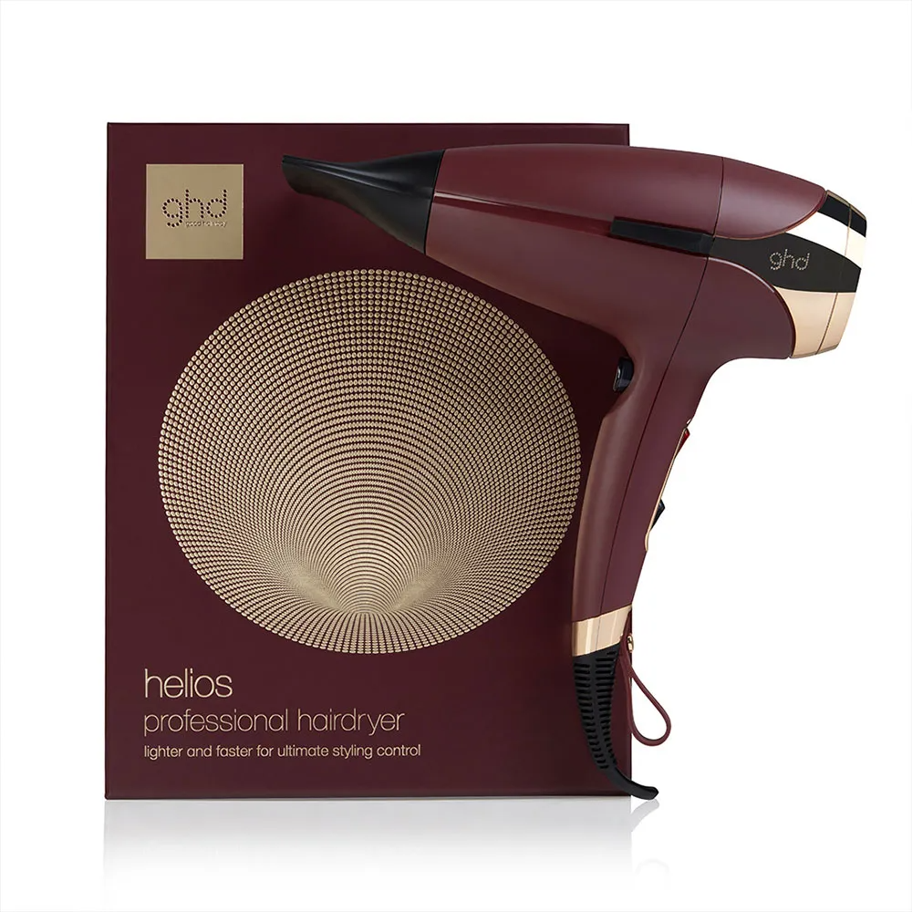 ghd Helios Haartrockner 2200 W – Profi-Styling mit 30 % mehr Glanz bordeaux