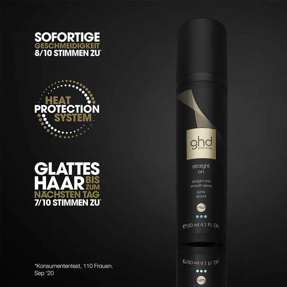 ghd straight on – straight & smooth spray 120 ml | Glättung, Frizz-Kontrolle & Hitzeschutz